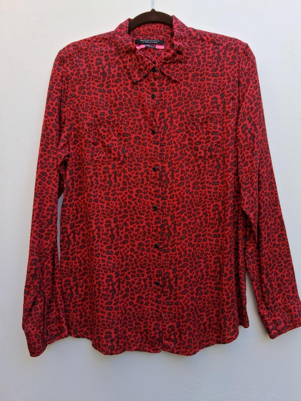Maison Scotch La Femme Selon Marie women's shirt, red (size L)